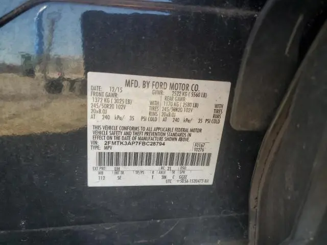 2015 FORD EDGE SPORT  