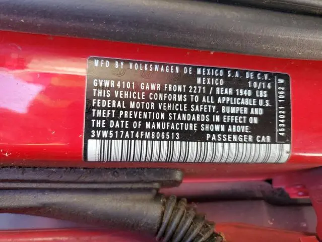 2015 VOLKSWAGEN BEETLE 1.8T  