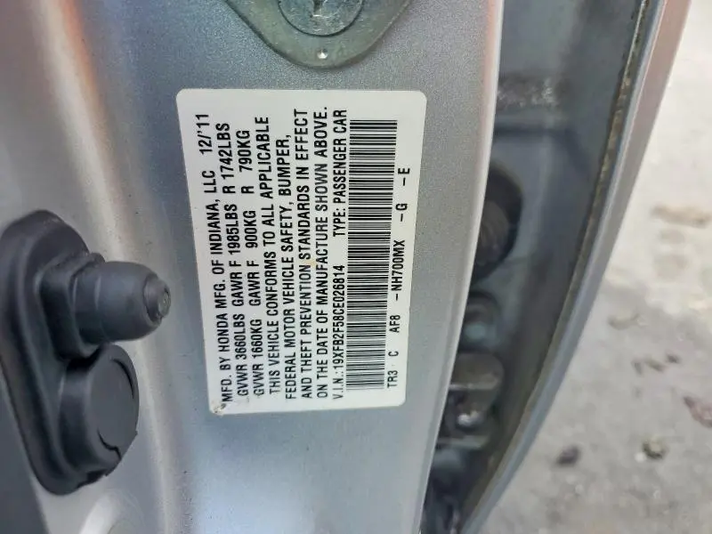 2012 HONDA CIVIC LX  