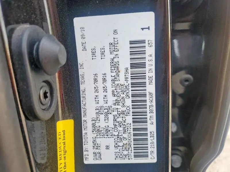 2019 TOYOTA TACOMA DOUBLE CAB  