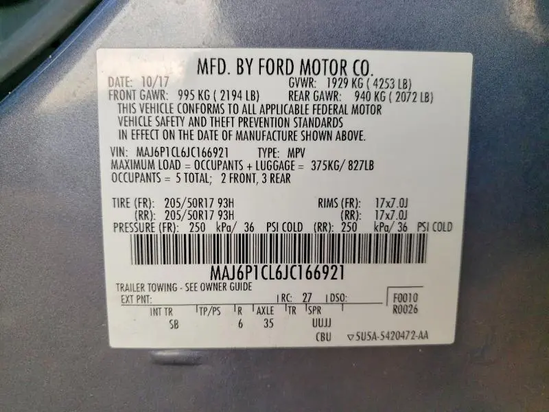 2018 FORD ECOSPORT SES  