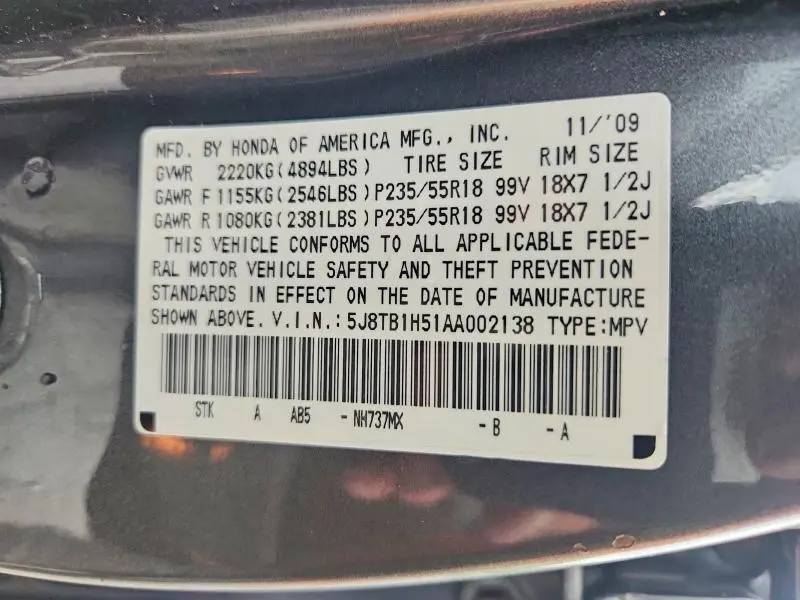 2010 ACURA RDX TECHNOLOGY  