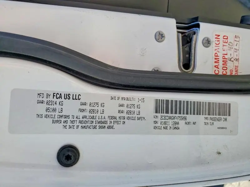 2015 CHRYSLER 300 LIMITED  