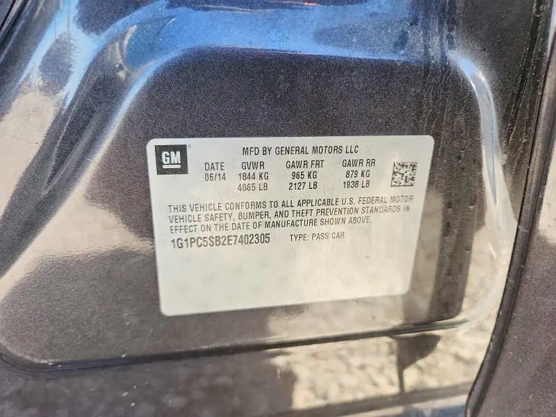 2014 CHEVROLET CRUZE LT  
