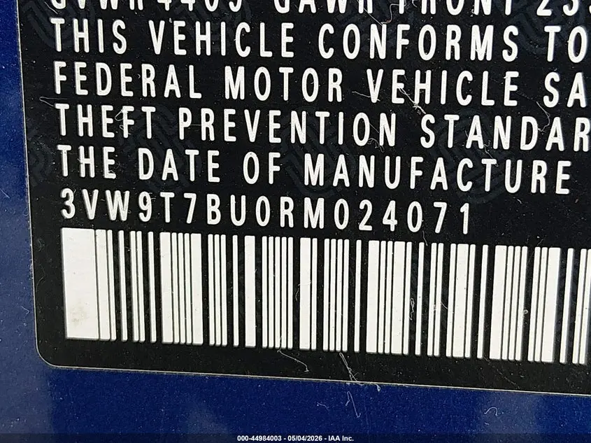 2024 VOLKSWAGEN JETTA GLI 40TH ANNIVERSARY EDITION