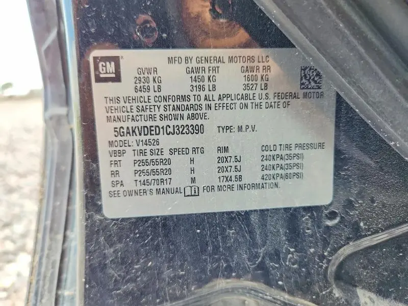 2012 BUICK ENCLAVE   