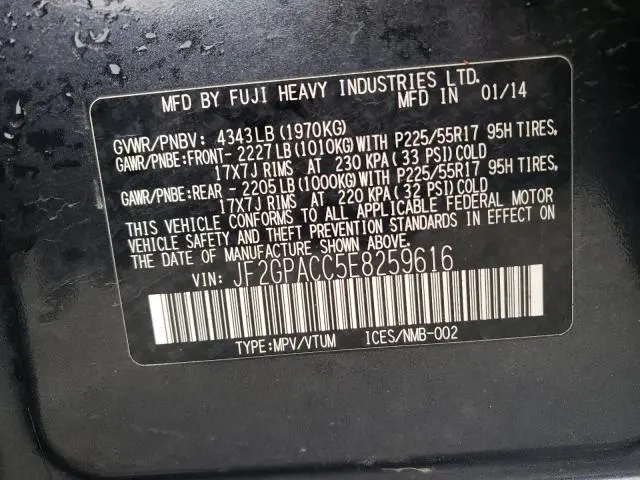 2014 SUBARU XV CROSSTREK 2.0 PREMIUM  