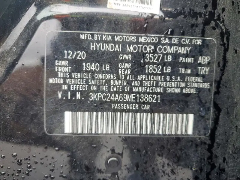2021 HYUNDAI ACCENT SE  