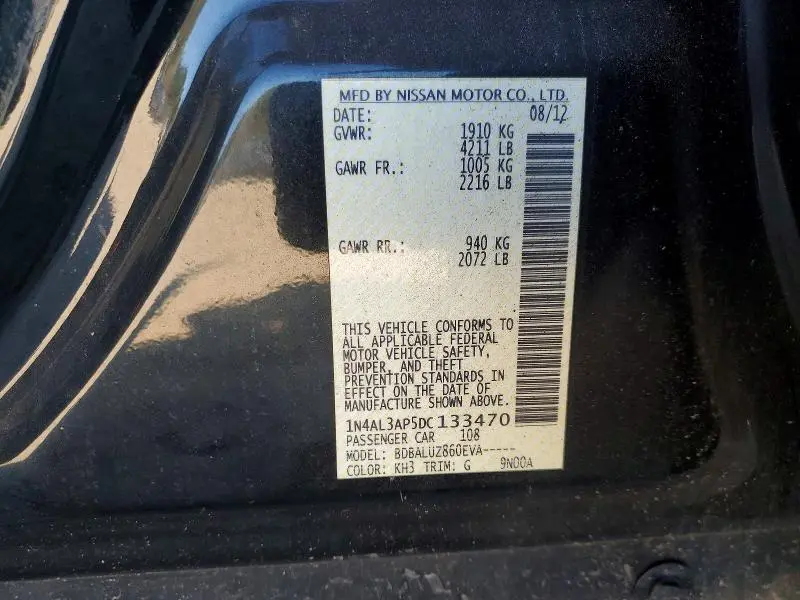 2013 NISSAN ALTIMA 2.5  