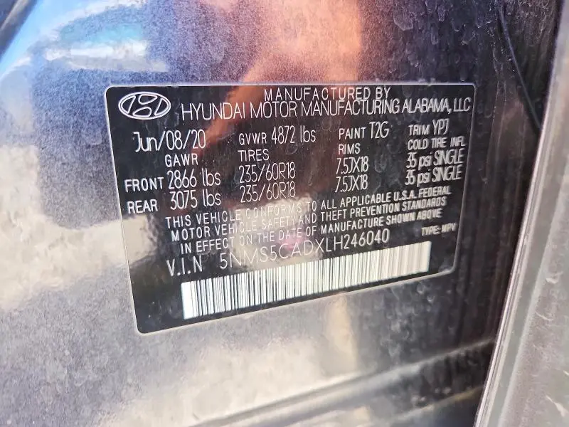 2020 HYUNDAI SANTA FE LIMITED  
