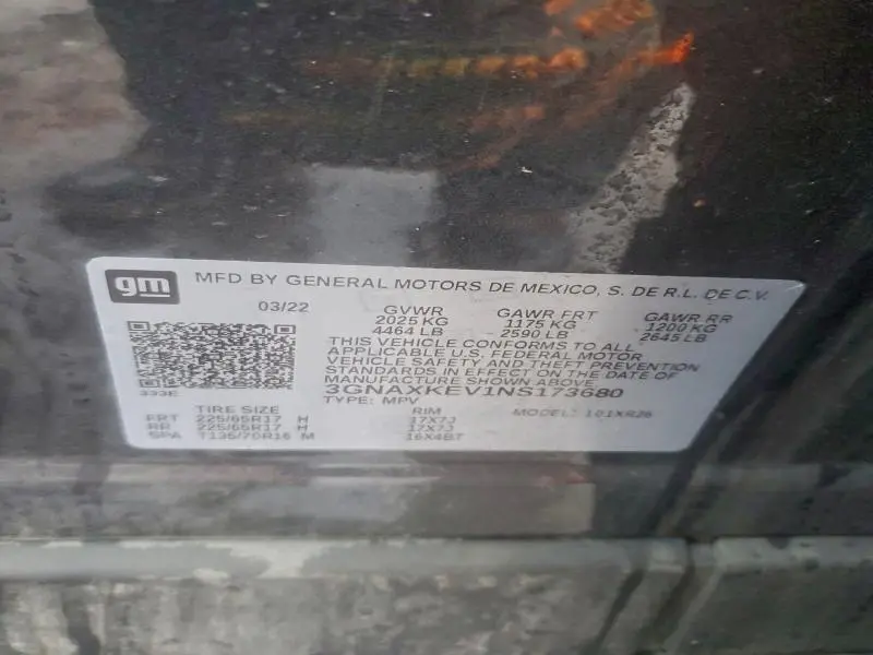 2022 CHEVROLET EQUINOX LT  