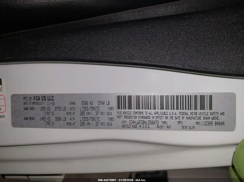 2017 JEEP WRANGLER UNLIMITED RUBICON HARD ROCK 4X4