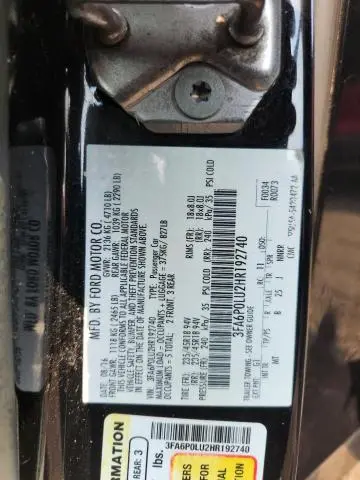 2017 FORD FUSION SE HYBRID  