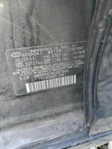 2013 HYUNDAI ELANTRA GLS  