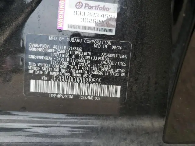 2024 SUBARU CROSSTREK PREMIUM  