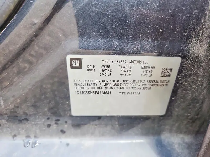 2015 CHEVROLET SONIC LT  