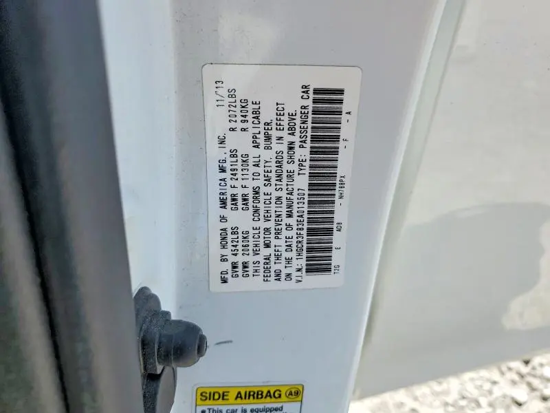 2014 HONDA ACCORD EXL  