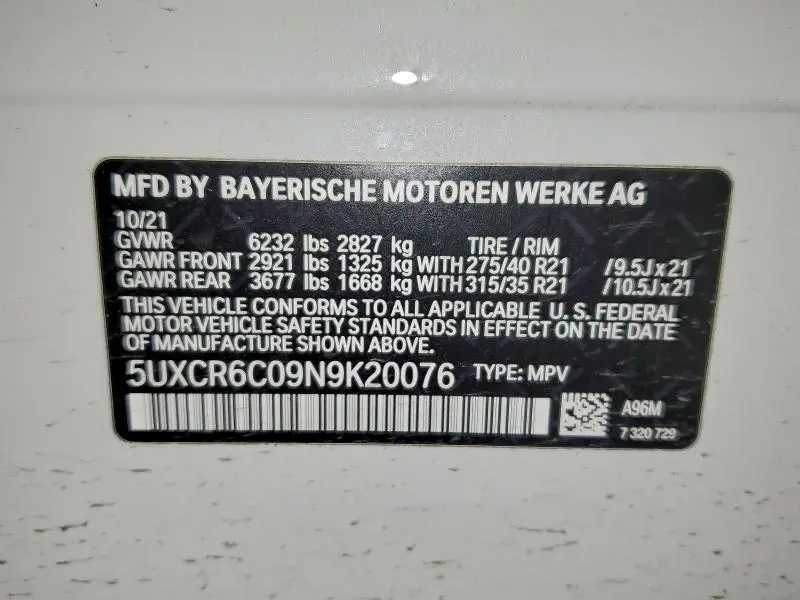 2022 BMW X5 XDRIVE40I  