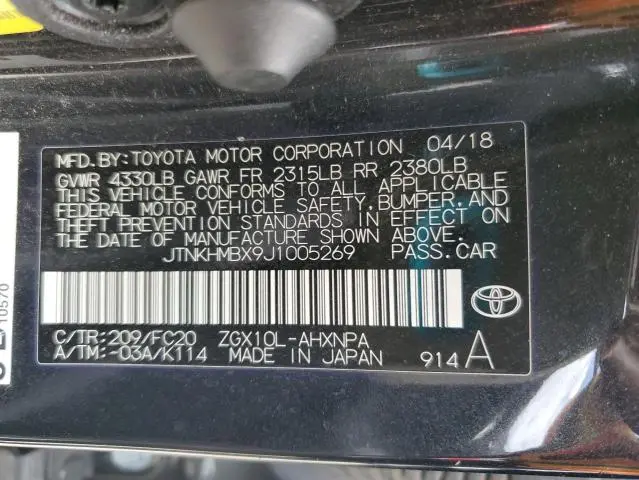 2018 TOYOTA C-HR XLE