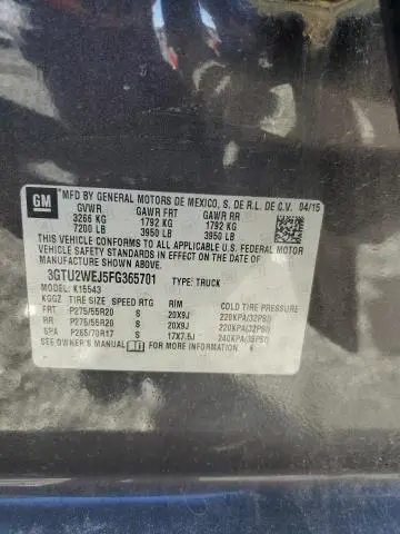 2015 GMC SIERRA K1500 DENALI  