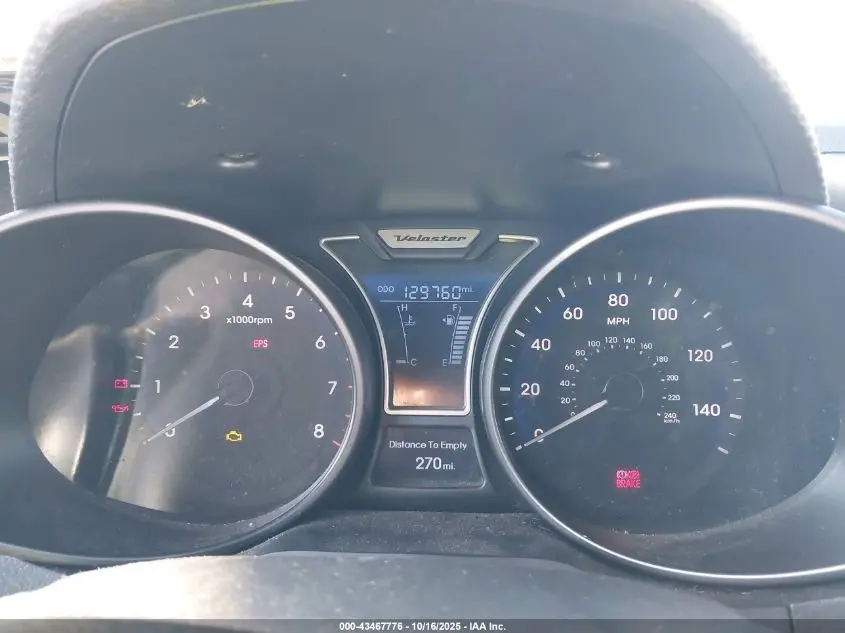 2013 HYUNDAI VELOSTER TURBO W/BLACK