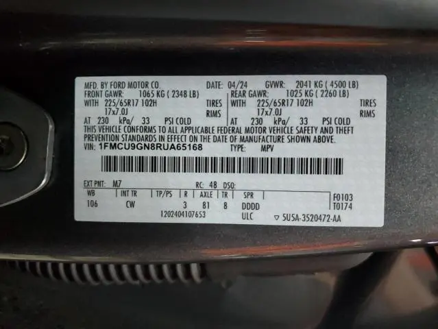 2024 FORD ESCAPE ACTIVE  