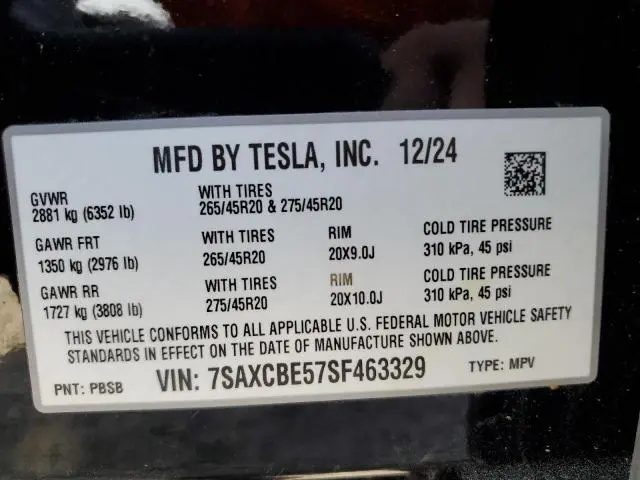 2025 TESLA MODEL X 