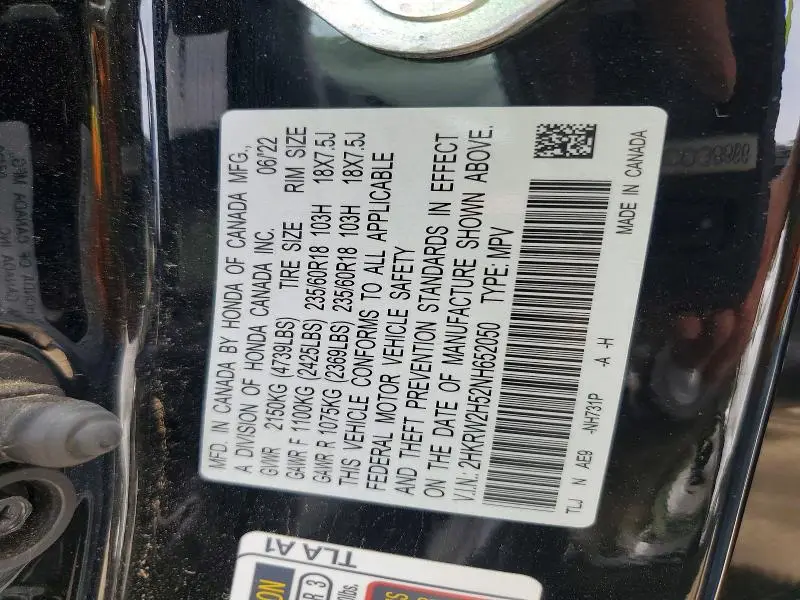 2022 HONDA CR-V EX  