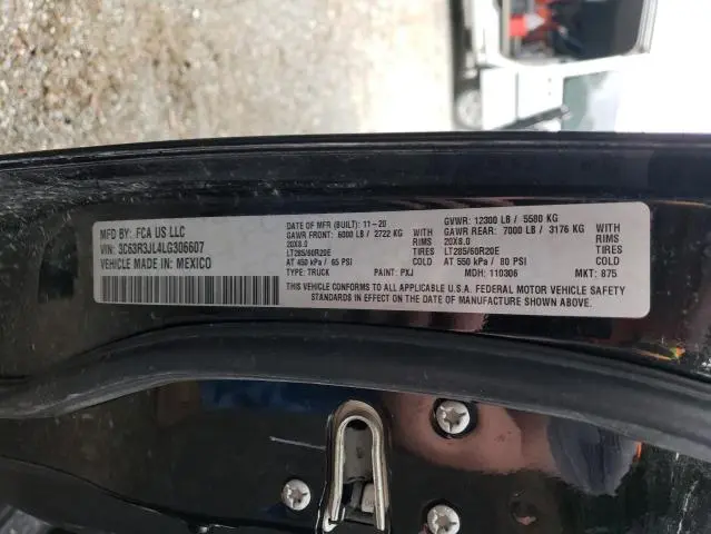 2020 RAM 3500 LARAMIE  