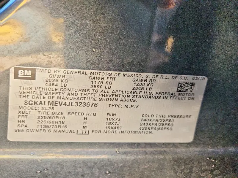 2018 GMC TERRAIN SLE  