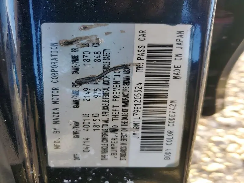 2014 MAZDA 3 TOURING  