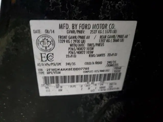 2014 FORD EDGE SPORT  