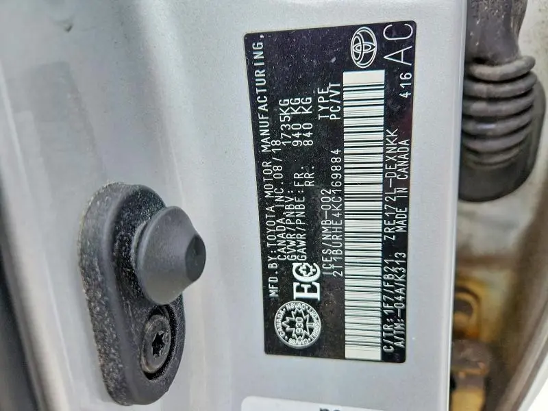 2019 TOYOTA COROLLA L  