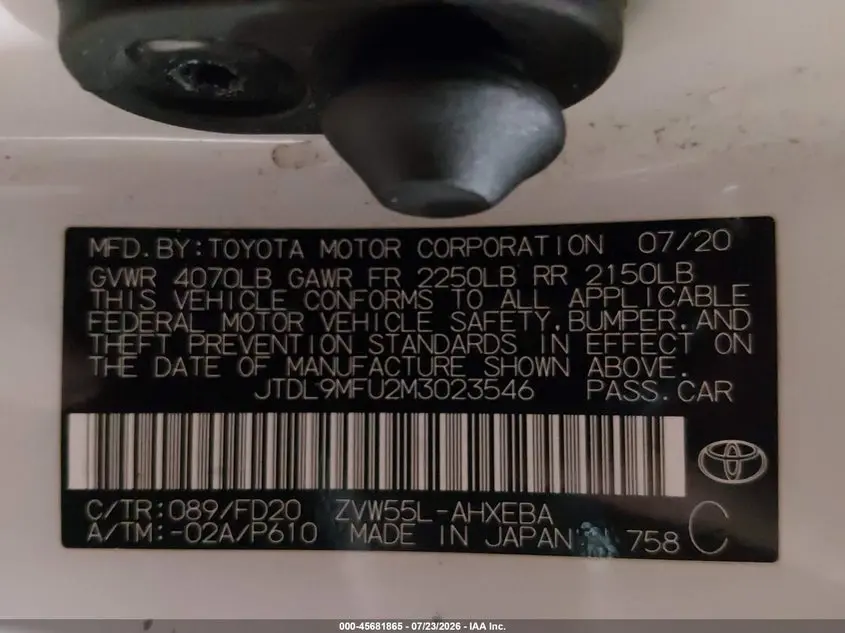 2021 TOYOTA PRIUS LE AWD-E