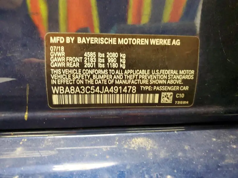 2018 BMW 320 XI  