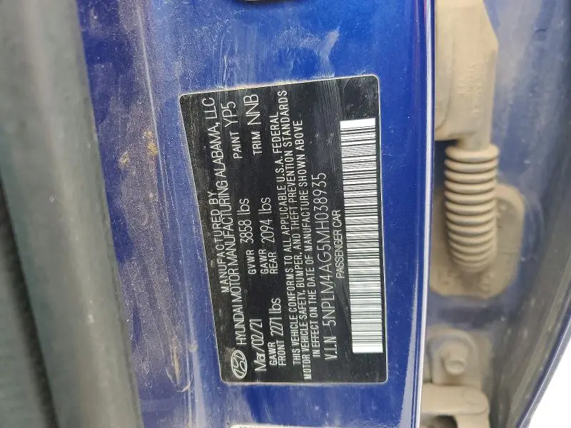 2021 HYUNDAI ELANTRA SEL  