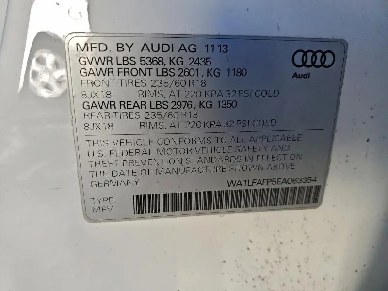 2014 AUDI Q5 PREMIUM PLUS  