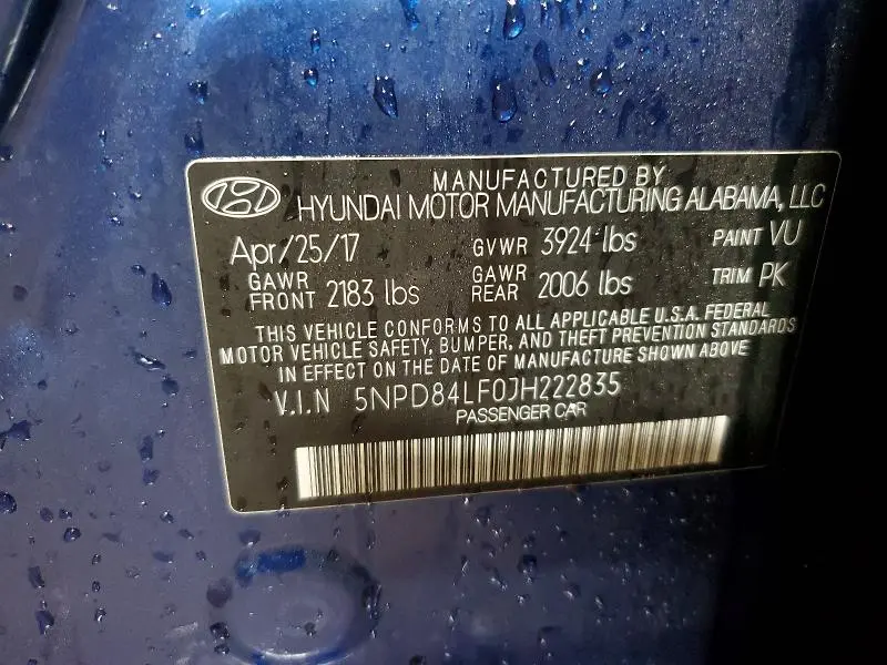 2018 HYUNDAI ELANTRA SEL  