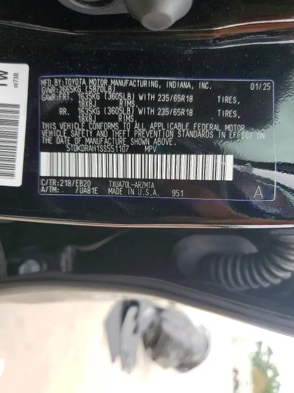 2025 TOYOTA HIGHLANDER XLE  