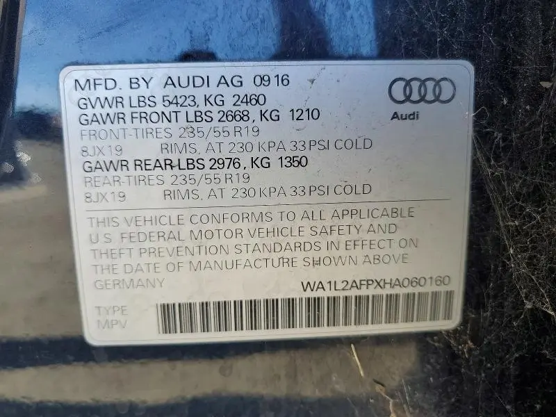 2017 AUDI Q5 PREMIUM PLUS  