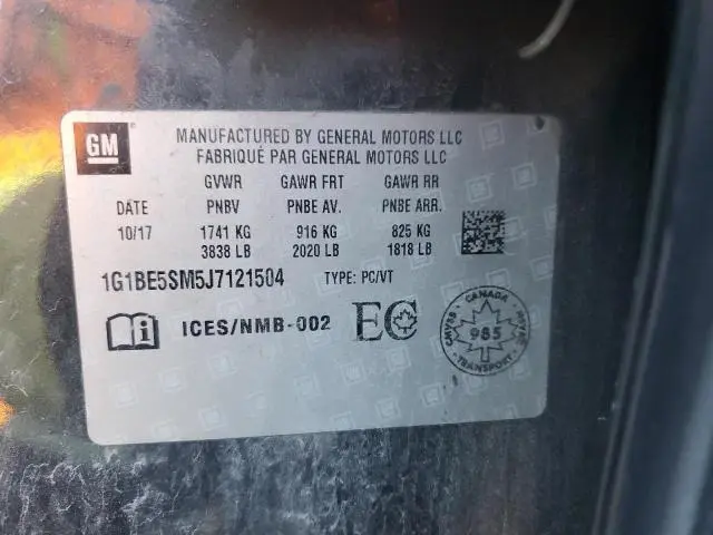 2018 CHEVROLET CRUZE LT  