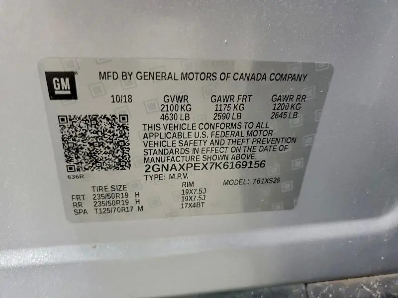 2019 CHEVROLET EQUINOX PREMIER  