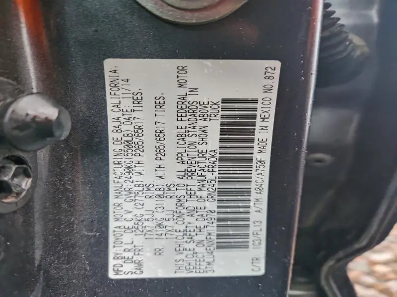 2015 TOYOTA TACOMA DOUBLE CAB  