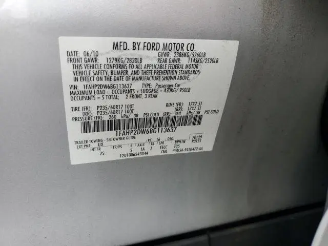 2011 FORD TAURUS SE