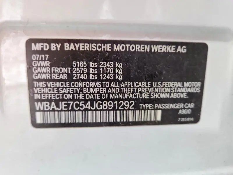 2018 BMW 540   
