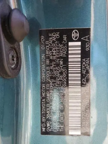 2010 TOYOTA COROLLA BASE  