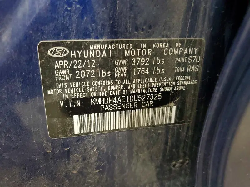 2013 HYUNDAI ELANTRA LIMITED  