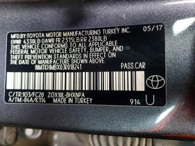 2018 TOYOTA C-HR XLE  
