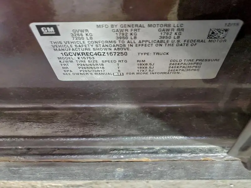 2016 CHEVROLET SILVERADO K1500 LT  