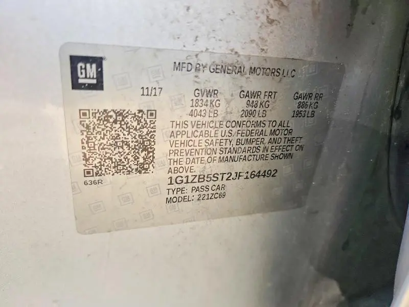 2018 CHEVROLET MALIBU LS  